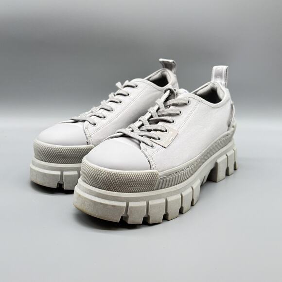 Palladium Shoes Womens 6.5 Gray Revolt Pallashock Canvas Chunky Platform Sneaker - Picture 4 of 13